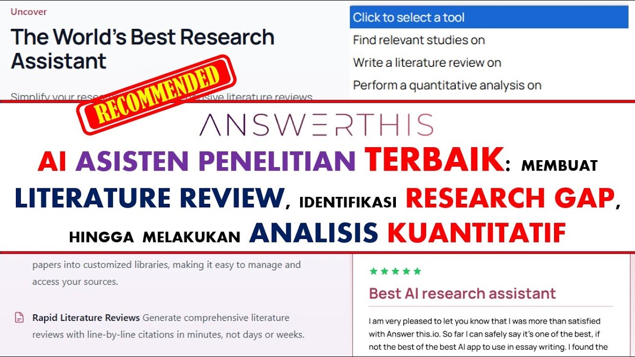 AnswerThis: AI Research Assistant Terbaik untuk Review, Research Gap, & Fitur Luar Biasa Lainnya