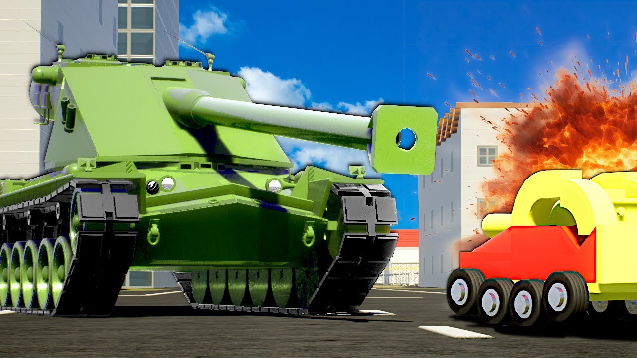 TANK BATTLE IN LEGO CITY! (Brick Rigs)