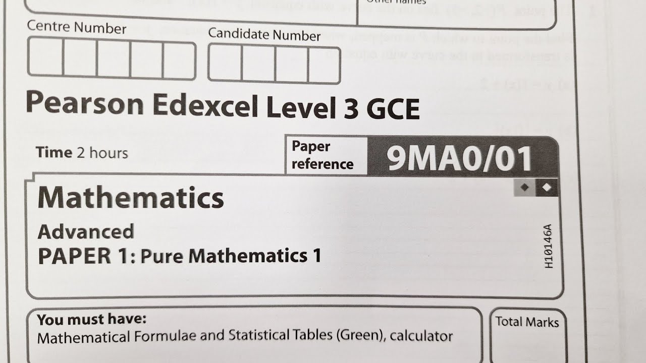 Paper 1 A-Level Maths Exam 2022 Review 🔴