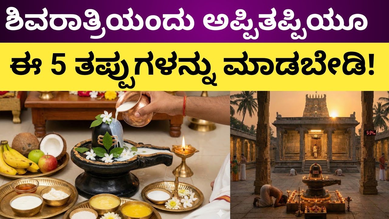 Shivratri mistake: ಶಿವರಾತ್ರಿಯಂದು ಅಪ್ಪಿತಪ್ಪಿಯೂ ಈ 5 ತಪ್ಪುಗಳನ್ನು ಮಾಡಬೇಡಿ!|rudrabhisheka