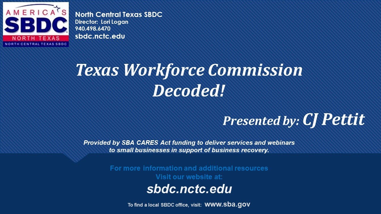 Texas Workforce Commission Decoded