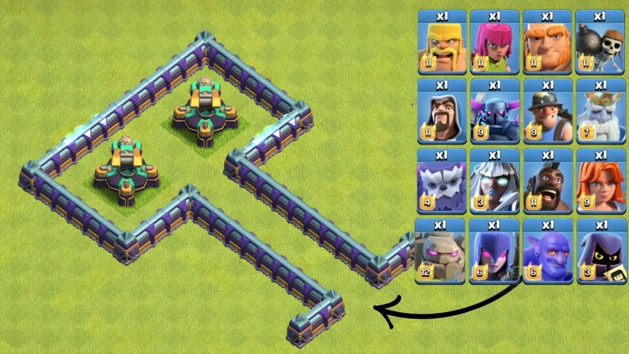 Max Scattershot Formation vs All Troops | Coc Challenge | Clash Of Clans