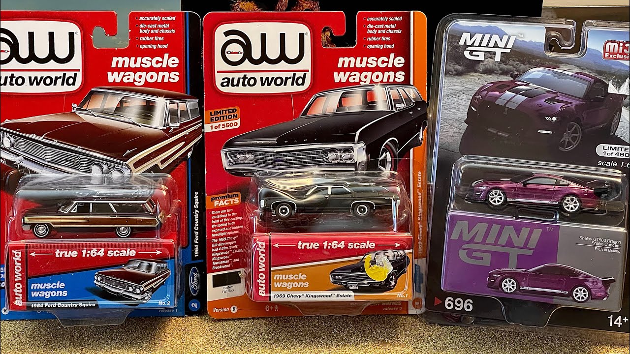 Flea Market Finds! NOS Auto World | Kingswood Estate | '64 Country Squire | Mini GT | #diecast