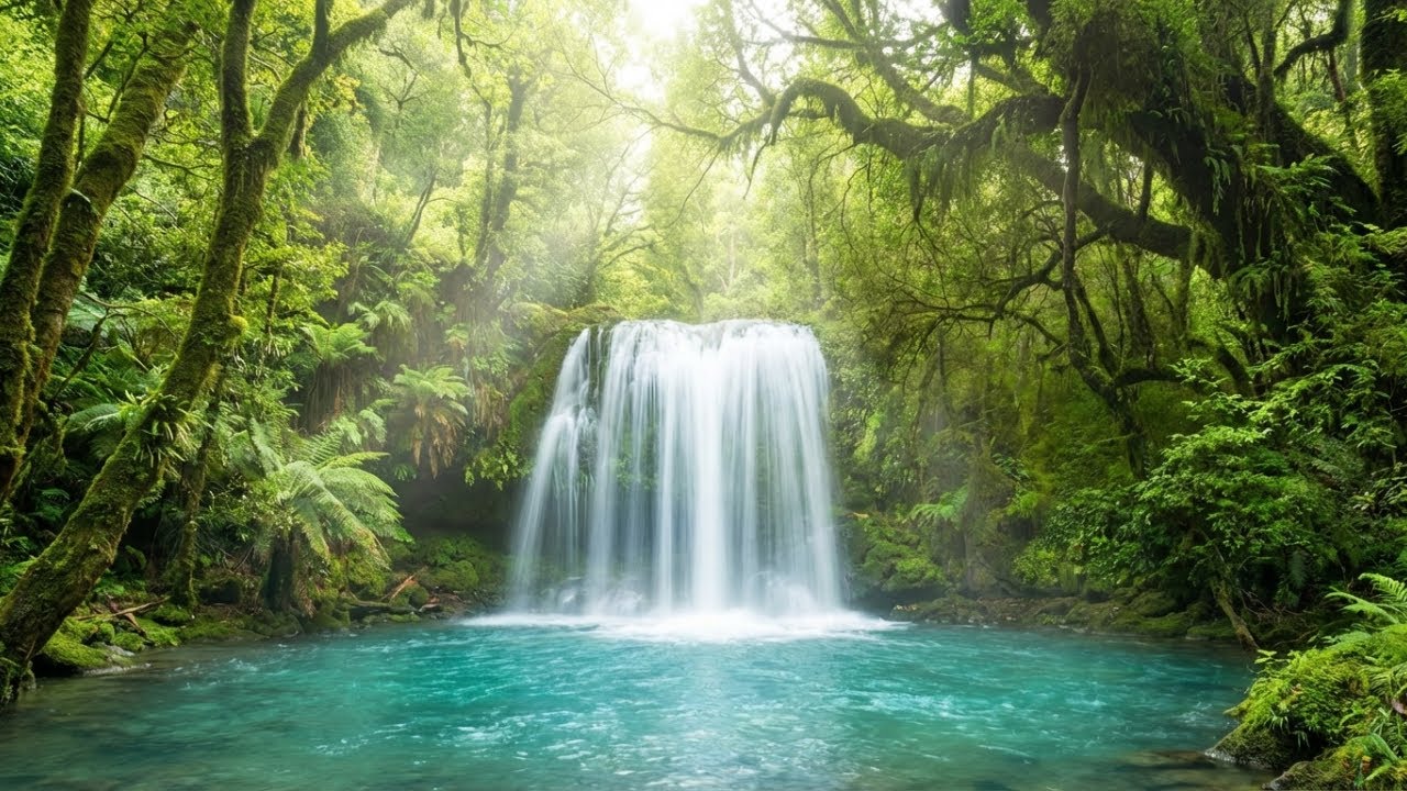 Night Waterfall Sounds for Deep Sleep | Nature Medichine to Calm Your Mind