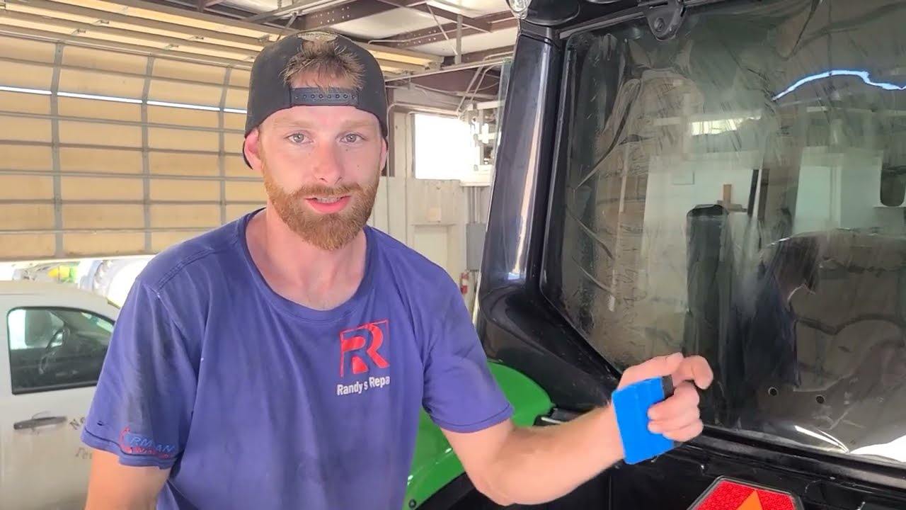 How to heat shrink Ceramic Tint on a 2022 John Deere loader tractor.