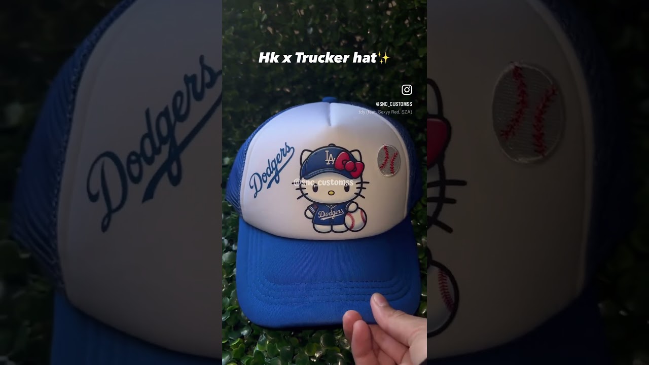 hello kitty trucker hat 🧢 #smallbusiness #shorts