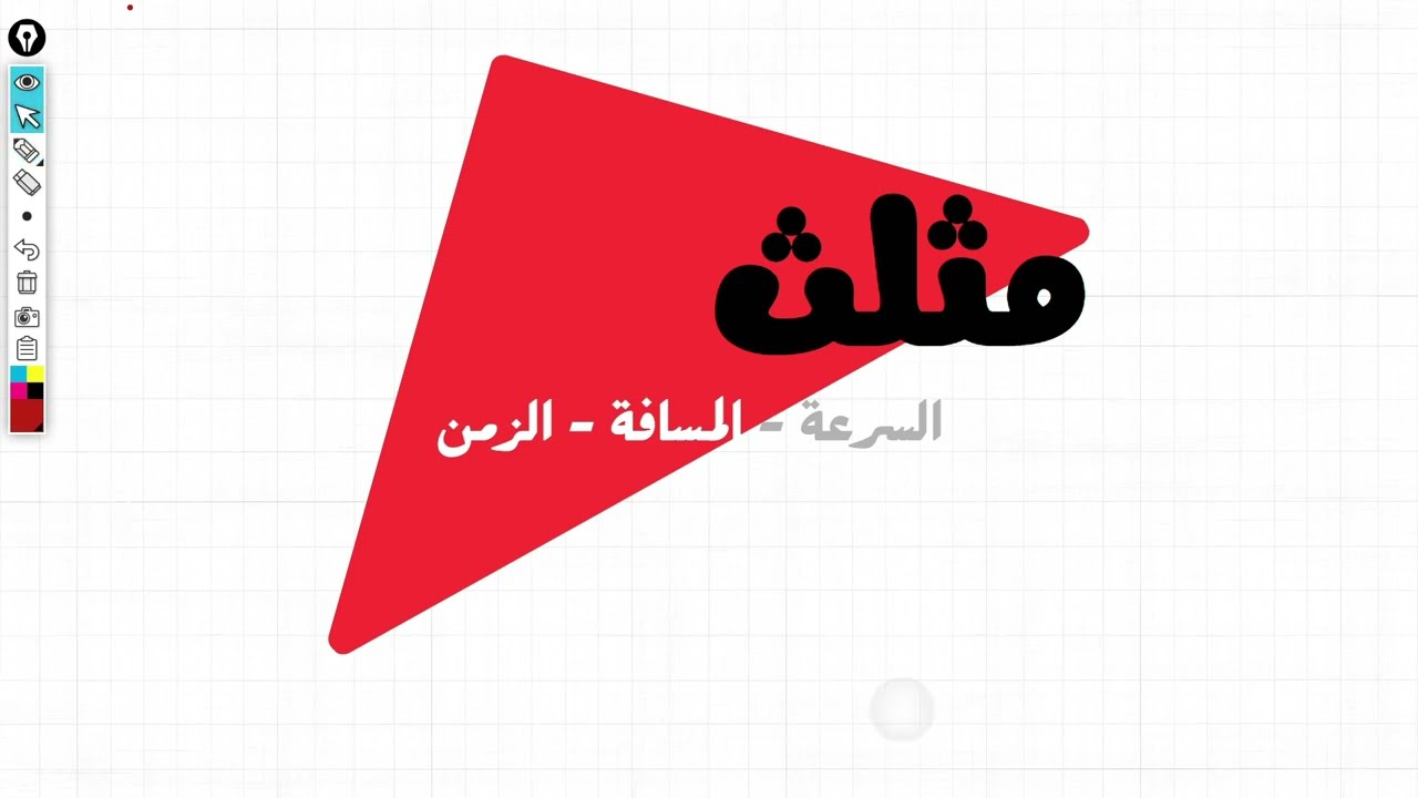 مثلث السرعة المسافة الزمن