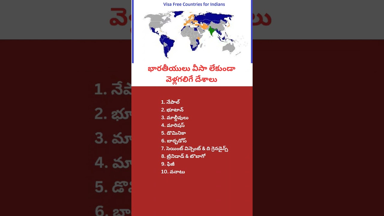 Visa Free Countries for Indian Passport Holders | Top Countries Indians Can Visit Without Visa |