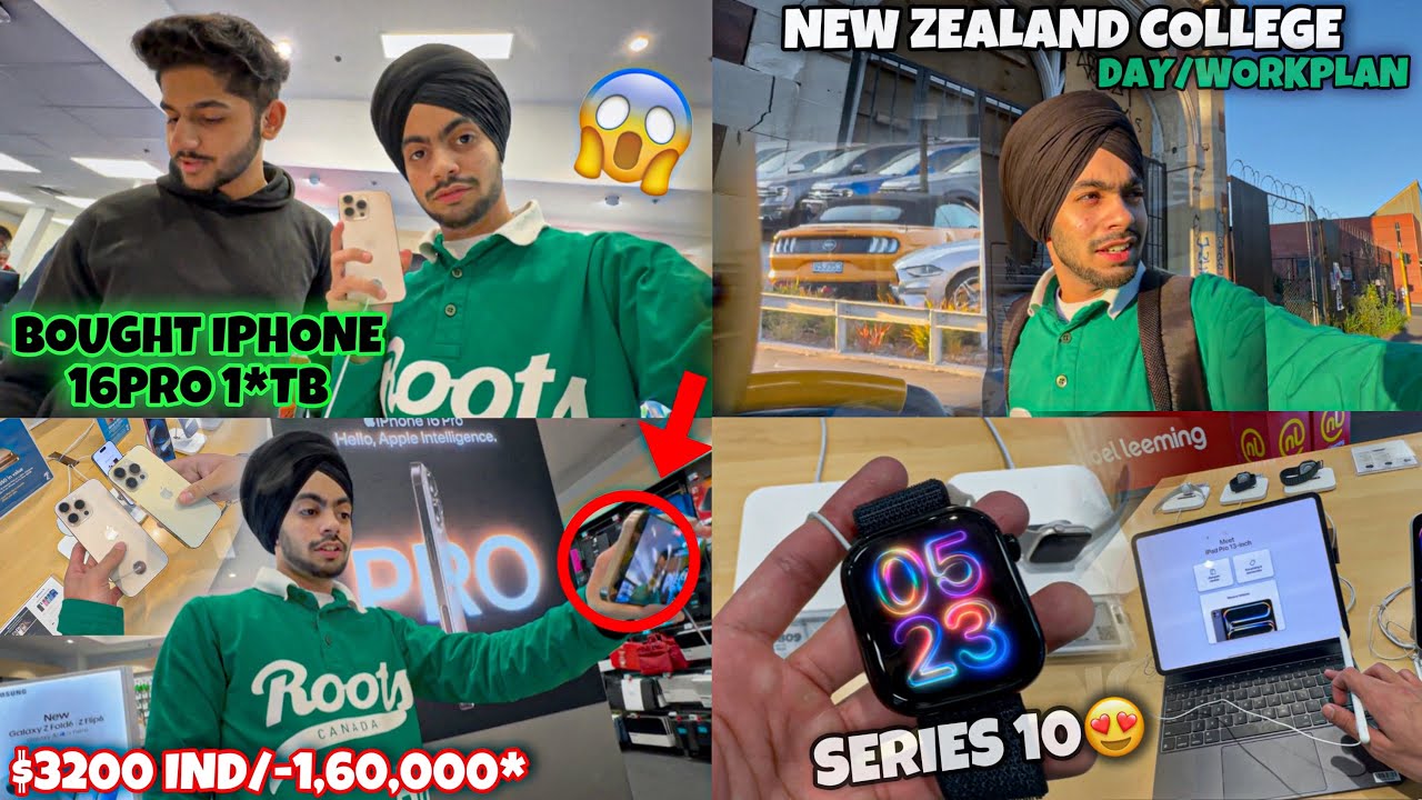 Bought iPhone 16Pro 1*TB?😱IND/-1,60,000*, New Zealand 🇳🇿 College Day