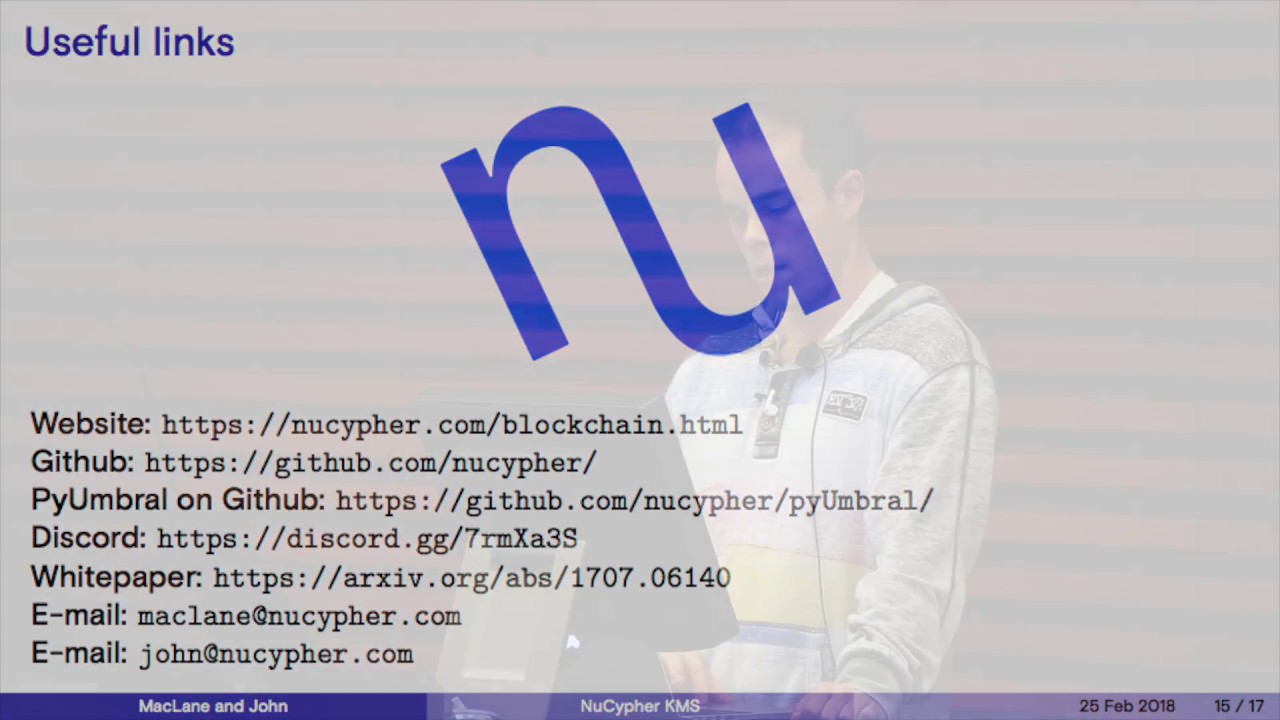 NuCypher at Silicon Valley Ethereum Meetup - Feb, 25, 2018