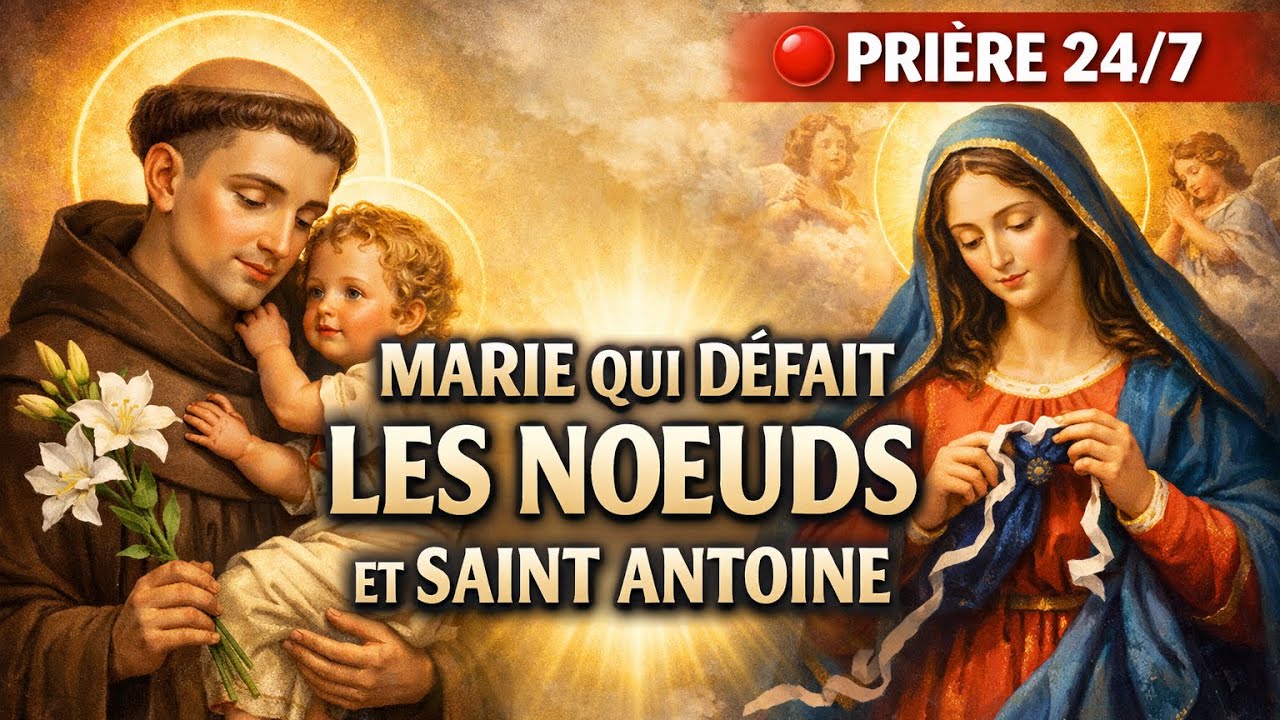 🔴 LIVE 24/7 🙏 MARIE QUI DÉFAIT LES NŒUDS & SAINT ANTOINE ✨ PRIÈRE POUR DÉBLOCAGE et MIRACLES 💫