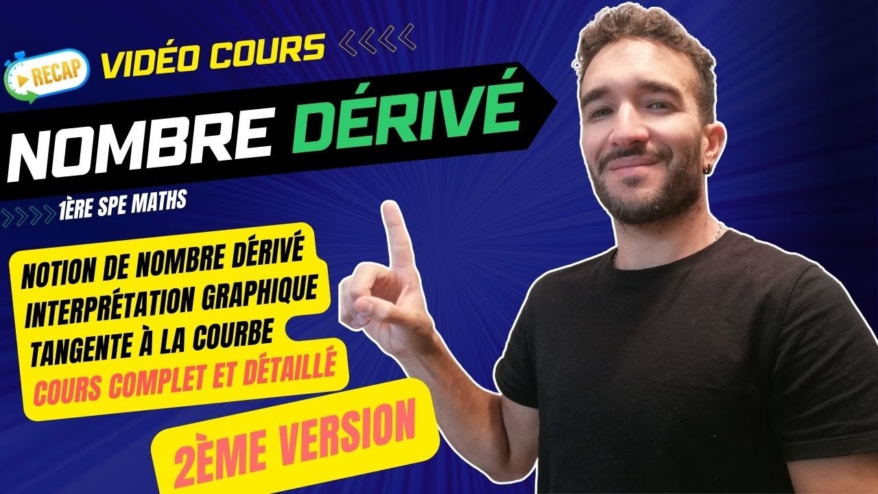 NOMBRE DÉRIVÉ / COMPRENDRE LA DÉRIVATION FACILEMENT / COURS COMPLET [1ERE SPÉ MATHS] / 15 MIN