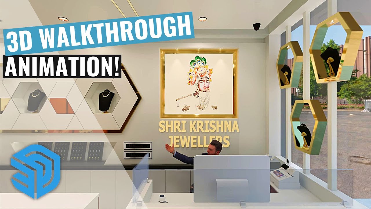 INTERIOR WALKTHROUGH | ANIMATION | 3D MODELING - JEWELLERY SHOWROOM | B' STYLE ARCHITECTS