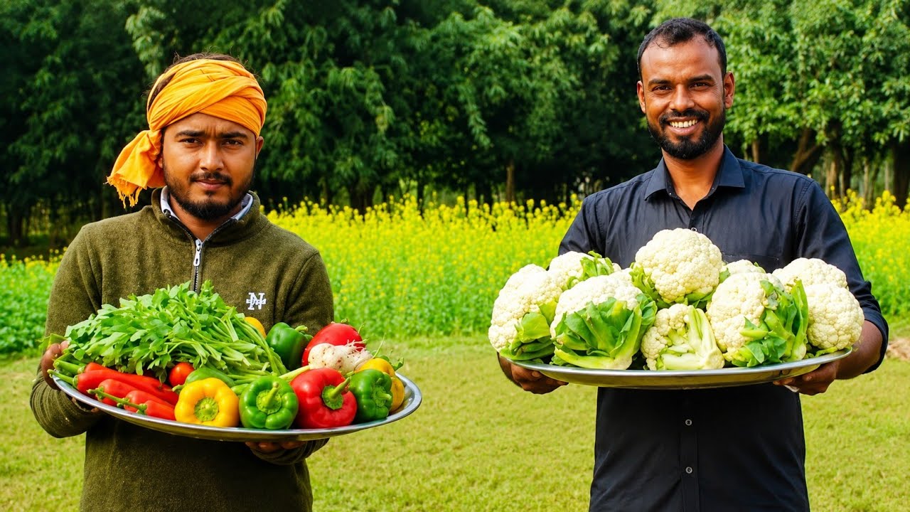 Gobi Chilli Recipe | Village Cooking | desi style  gobi Chilli Recipe in village 