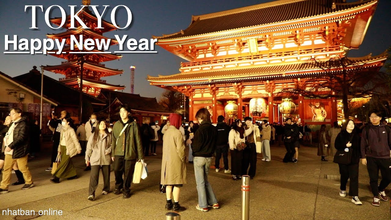 New Year Tokyo Downtown - Asakusa temple 【東京】| #explorejapan #japan #4k