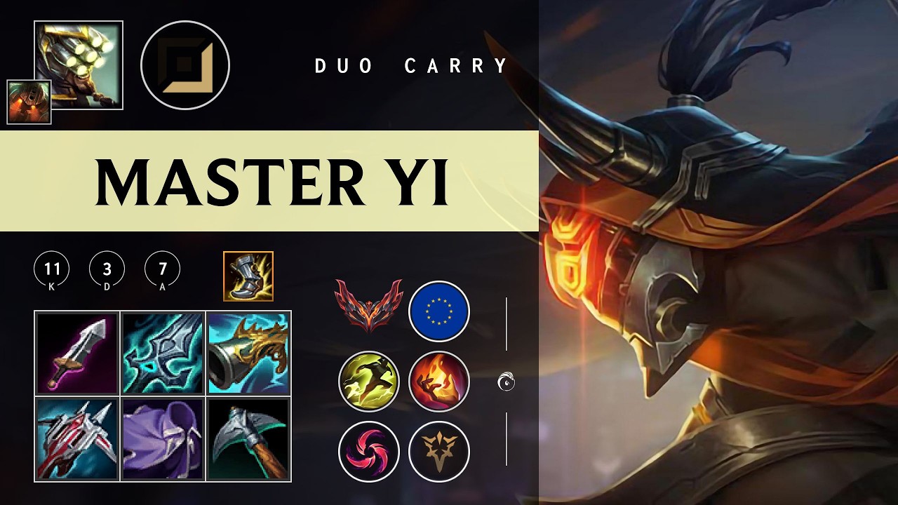 Master Yi ADC vs Ezreal - EUW Grandmaster Patch 26.04
