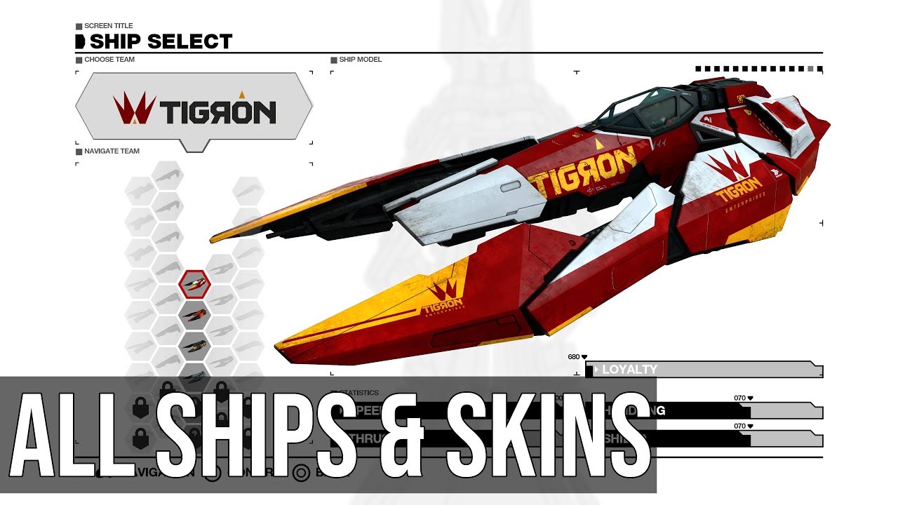 All Ships and Skins - WipEout Omega Collection
