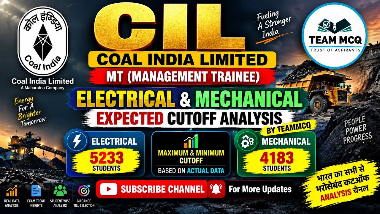 CIL MT MECHANICAL EXPECTED CUTOFF|CIL MT ELECTRICAL EXPECTED CUTOFF|CIL MT EXPECTED CUTOFF TEAMMCQ