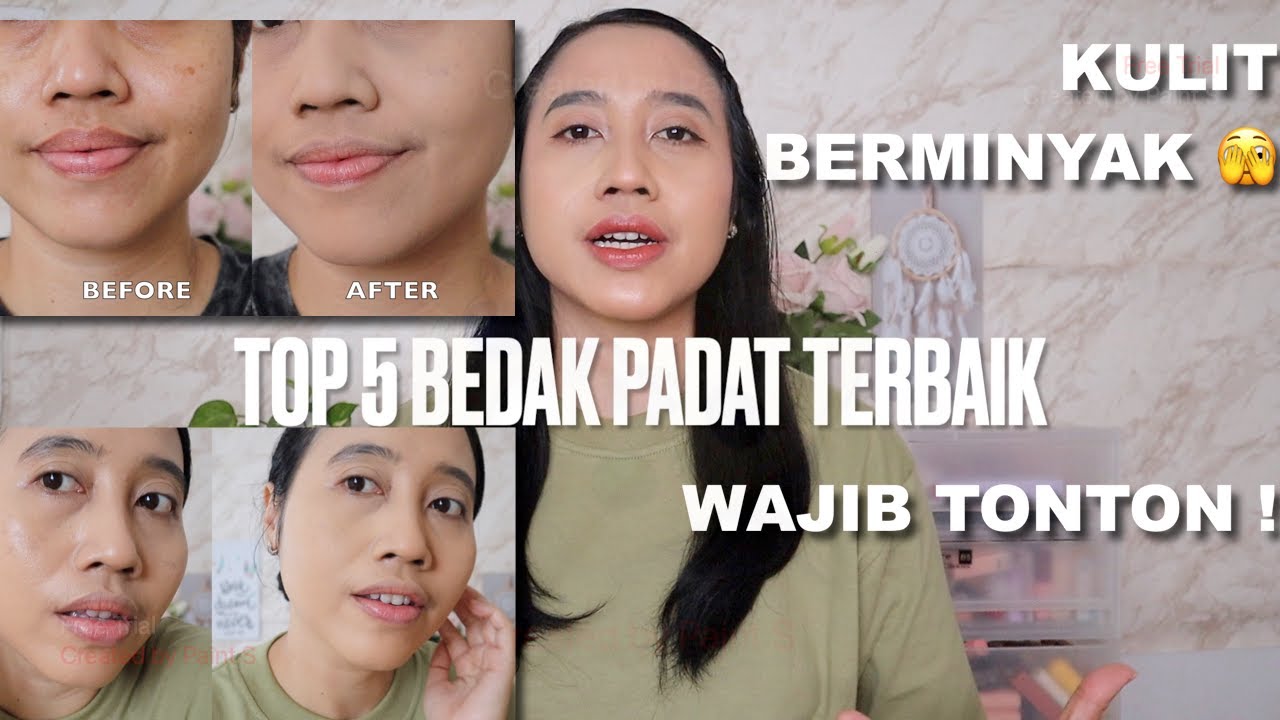 TOP 5 BEDAK PADAT TERBAIK UNTUK KULIT BERMINYAK | TWO WAY CAKE & POWDER FOUNDATION | Maria Soelisty