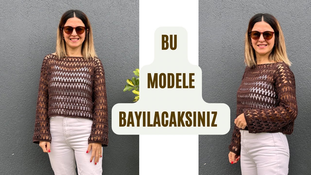 HERKESİN KOLAYLIKLA YAPABİLECEĞİ ŞIK DÖKÜMLÜ BLUZ 🌸 #knitting