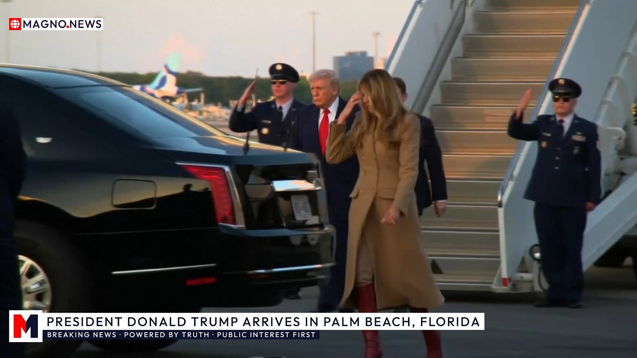🇺🇸 President Donald Trump & First Lady Melania Departs for Mar-a-Lago after Fort Bragg Event