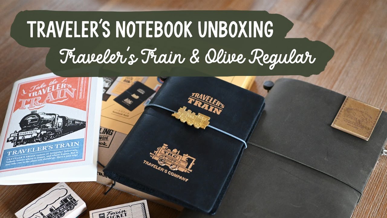 Traveler's Notebook Unboxing of Traveler's Train and Olive Regular