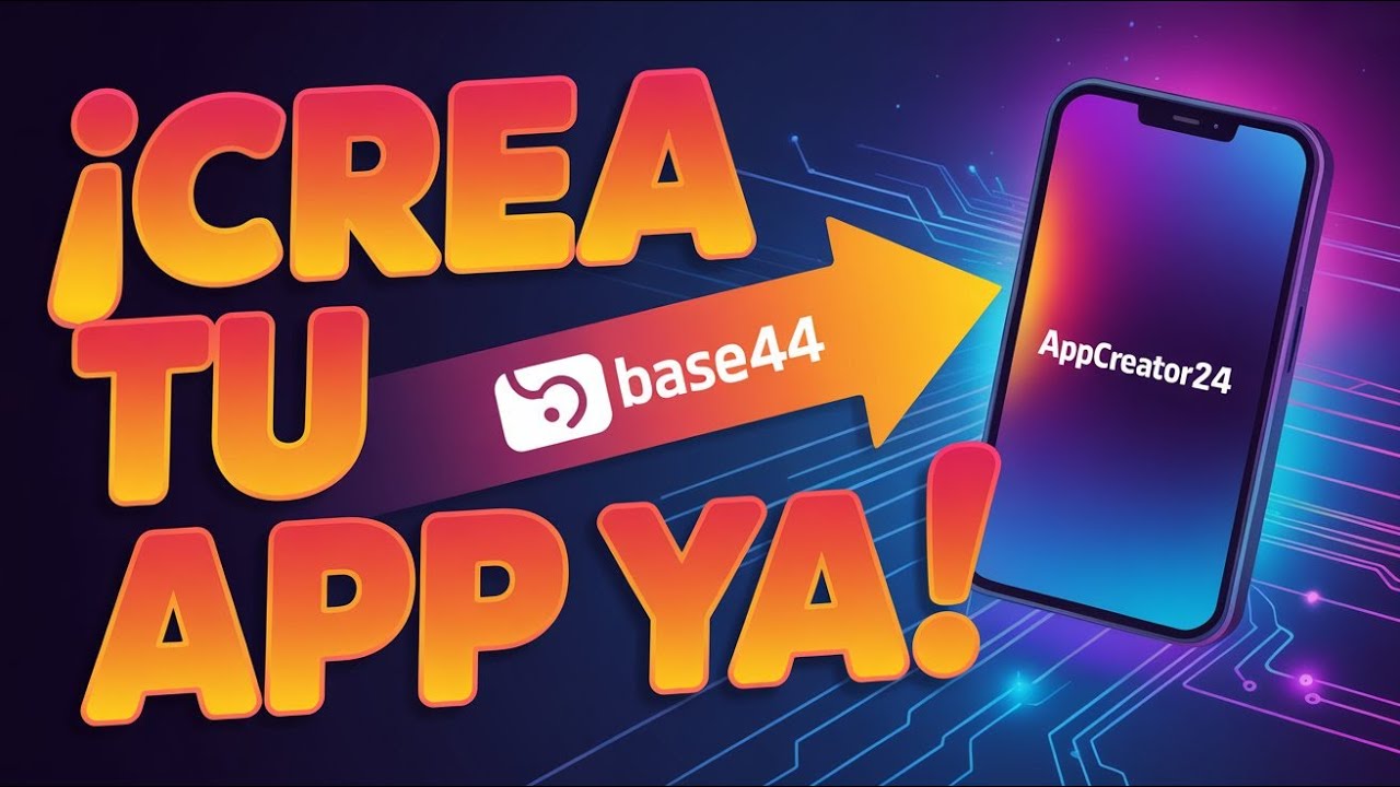 &iexcl;Crea tu App Profesional SIN C&oacute;digo! Base44 + AppCreator24 (Tutorial Completo)