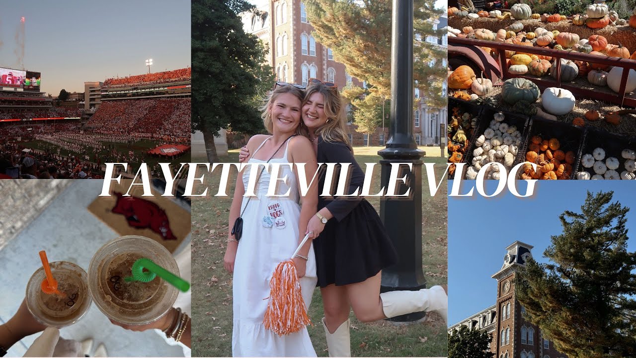 FALL WEEKEND IN FAYETTEVILLE | Arkansas game, farmer's market, & visiting my sister !! 🍂