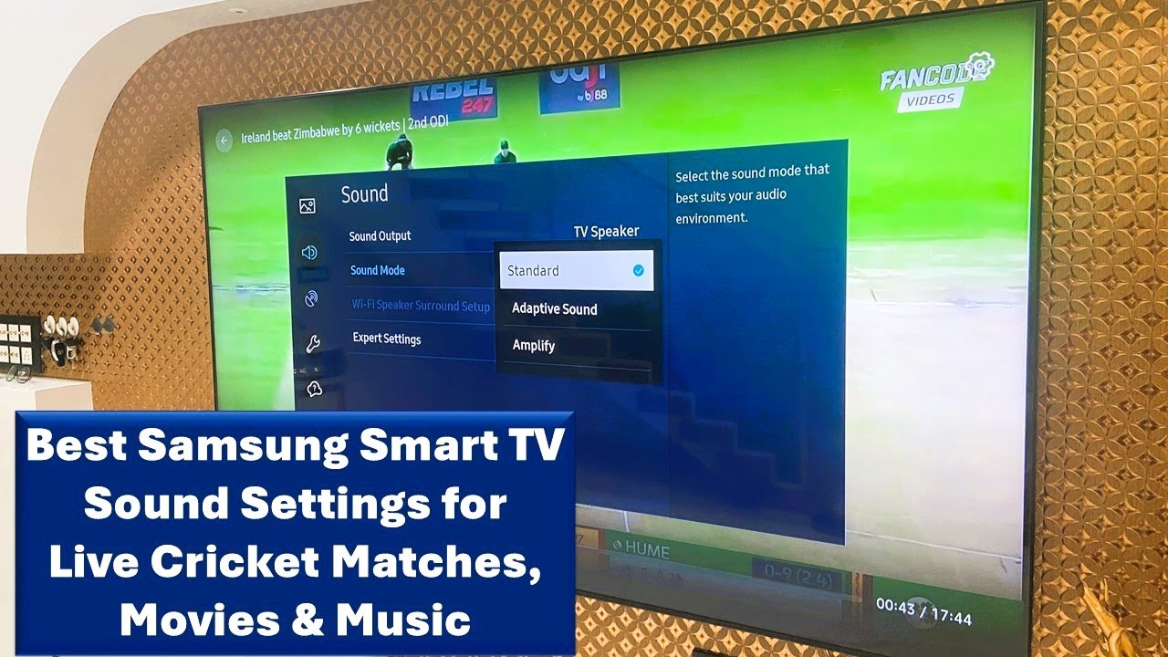 Beste Samsung Smart TV-Soundeinstellungen f&uuml;r Live-Sport, Filme und Musik