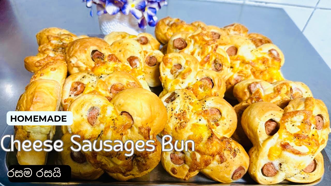 Cheese Sausage Bun 🍣| හරිම Easy 😋