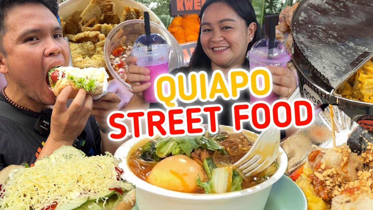 QUIAPO STREET FOODS | Dragon Fruit. Famous Sotanghon, Giant Siomai, Inihaw na Pusit