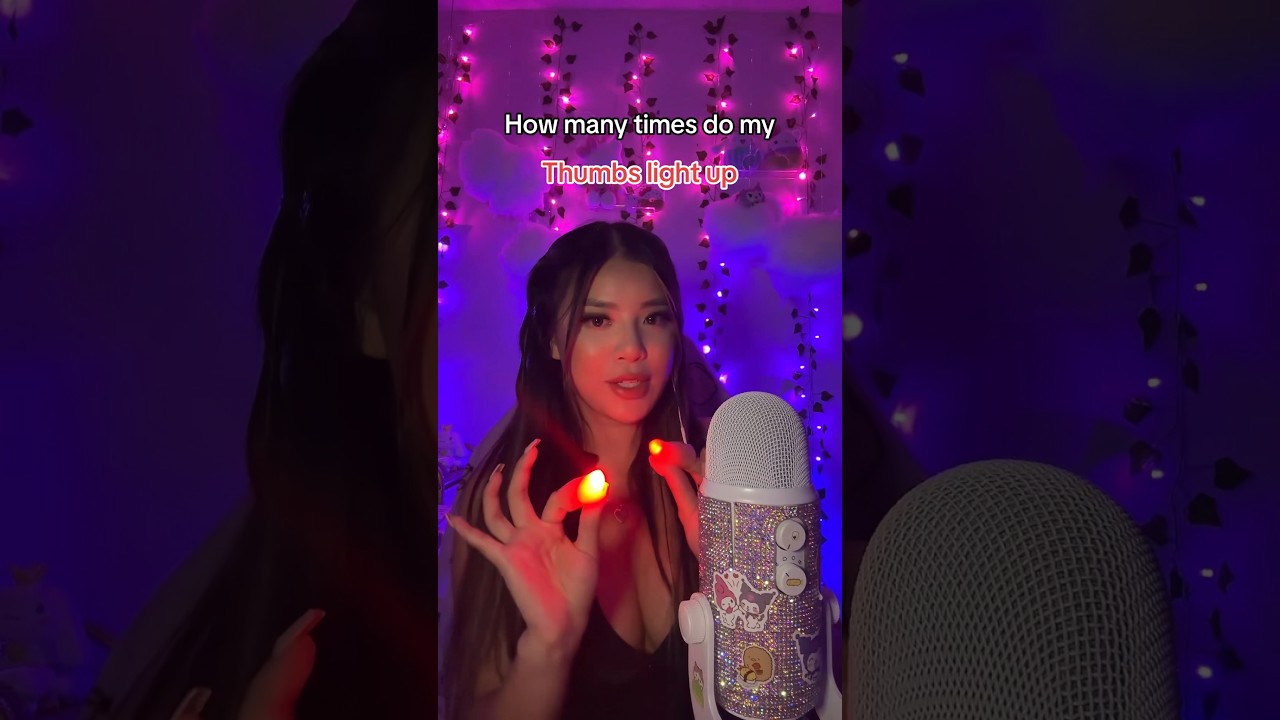 How many times do my thumbs light up?💡 #shorts #asmr