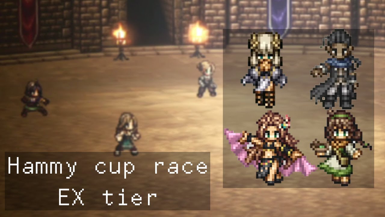 Hammy cup race EX tier: Signa, Bargello, H'aanit EX and Primrose EX | Octopath Traveler: COTC