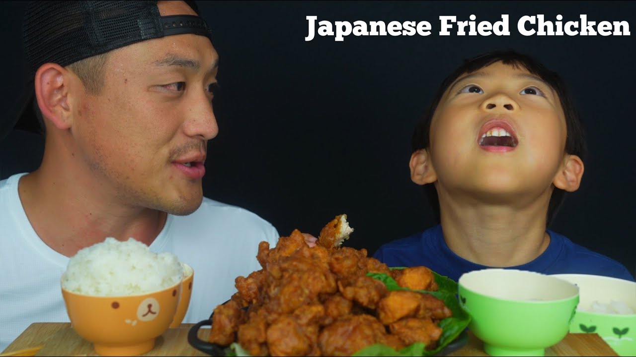 FRIED CHICKEN MUKBANG- We make/eat Japanese Fried Chicken!
