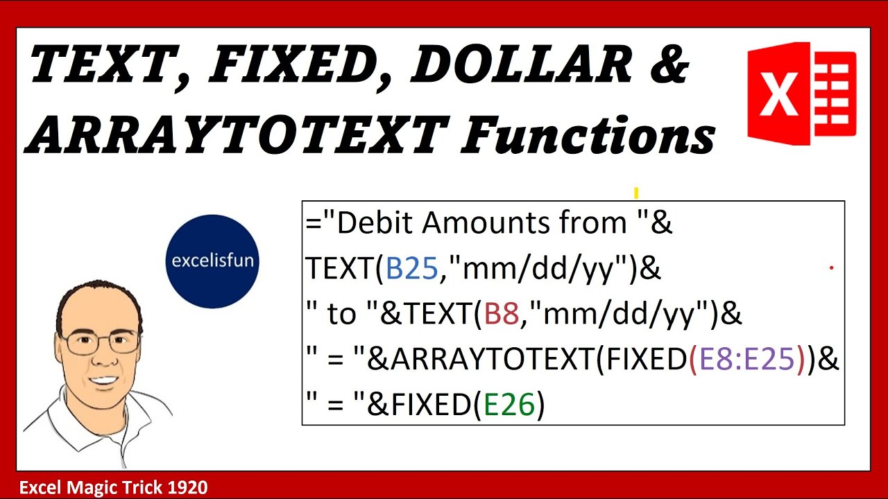 Полный урок по текстовым формулам Excel, использующим ссылки на даты, денежные суммы и массивы. E...