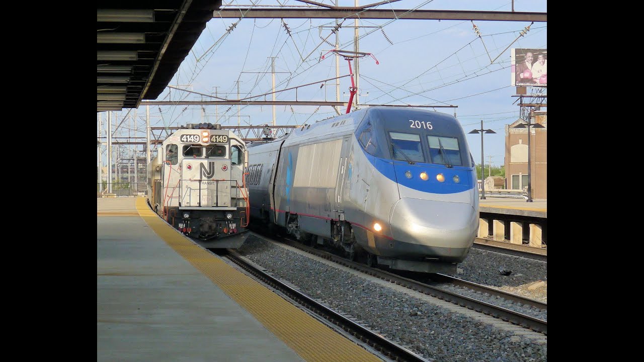 Septa, Amtrak, and a NJ Transit Train at North Philadelphia and North Broad Stations