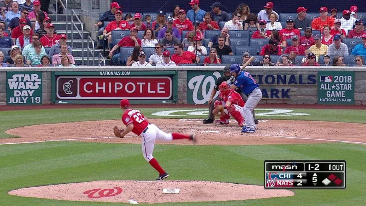 CHC@WSH: Casual strike-three call causes confusion