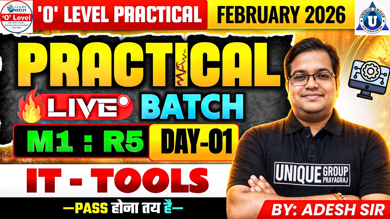 🔥 O Level IT TOOLS Practical Exam Day 1 | M1:R5 Explained Live by Adesh Sir | #olevelexam #nielit