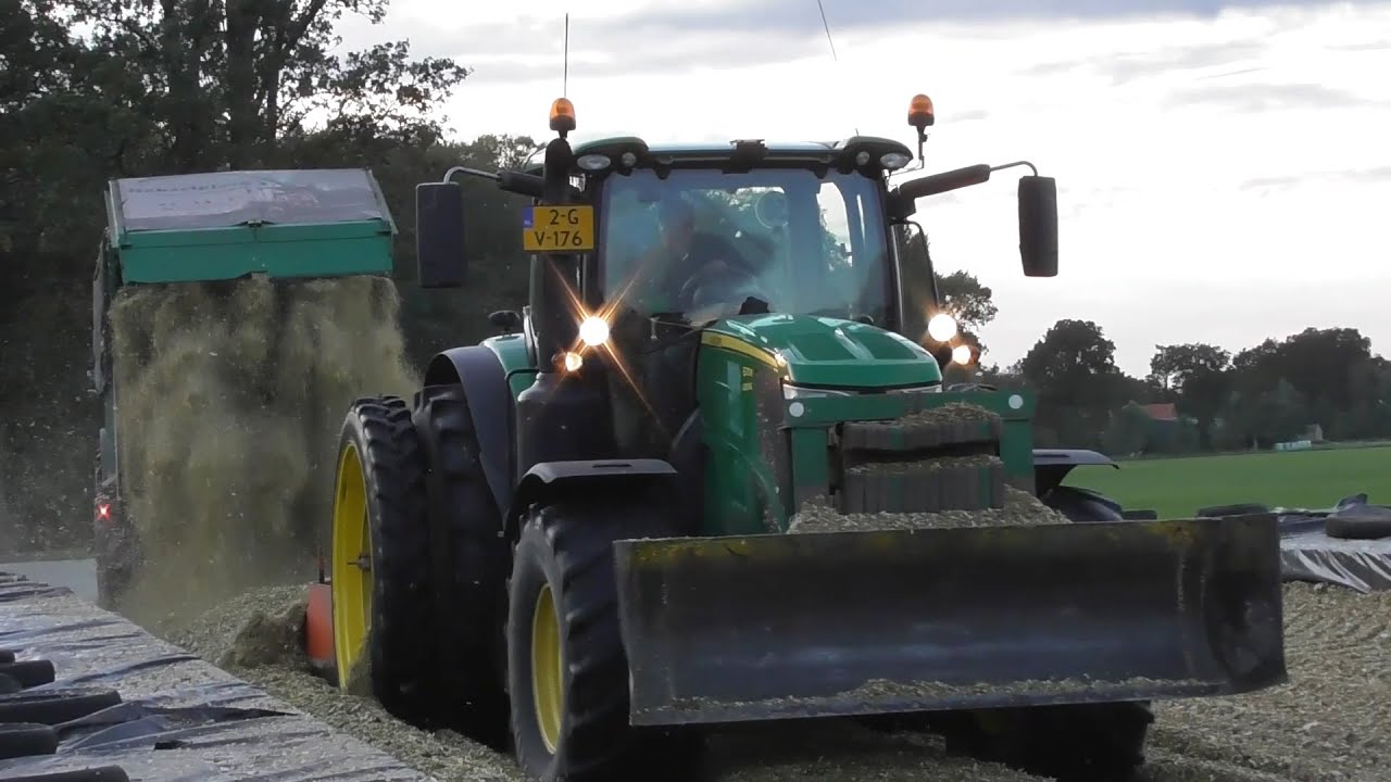 Chopping corn with John Deere