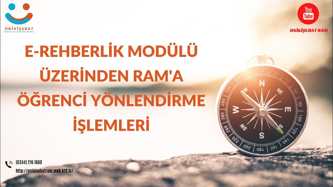 E-Rehberlik Modülü RAM' a Öğrenci Yönlendirme İşlemleri