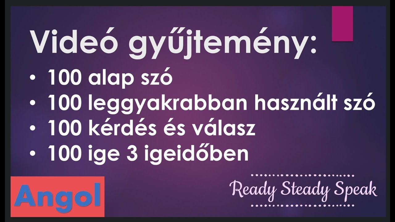 Angol szavak és mondatok gyűjtemény