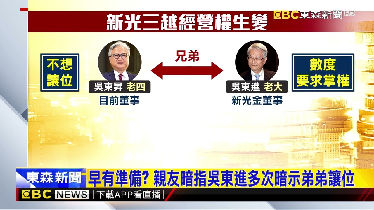 搶新光三越吳家內戰 傳吳東進逼宮吳東昇爭董座@newsebc