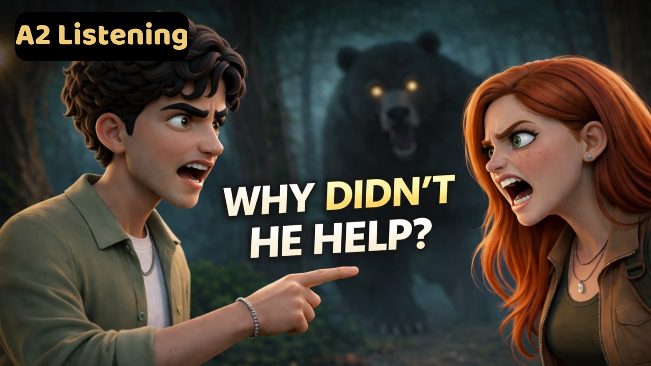 A Bear Chased Her… But The Truth Was Shocking | Simple English Story (A2)