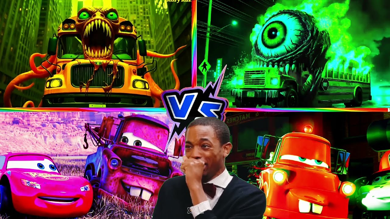 SCHOOL BUS MONSTER 🆚 MCQUEEN | COFFIN DANCE