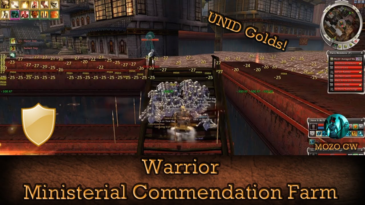 Ministerial Commendation Farm -  Guild Wars Warrior Farm W/Any HM