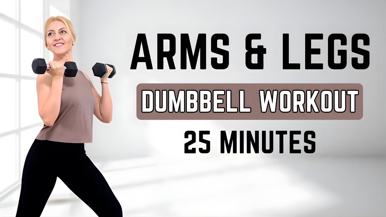 🔥25 Min Dumbbell Workout🔥Arms + Legs Strength Workout🔥ALL STANDING🔥NO JUMPING🔥NO REPEAT🔥
