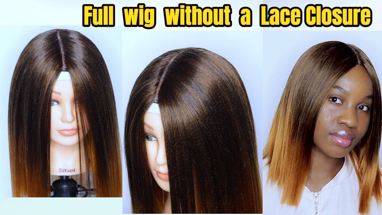 HOW TO MAKE A WIG WITHOUT A FRONTAL ft Adorable Quattro Yaki Wave| Hot Glue Method