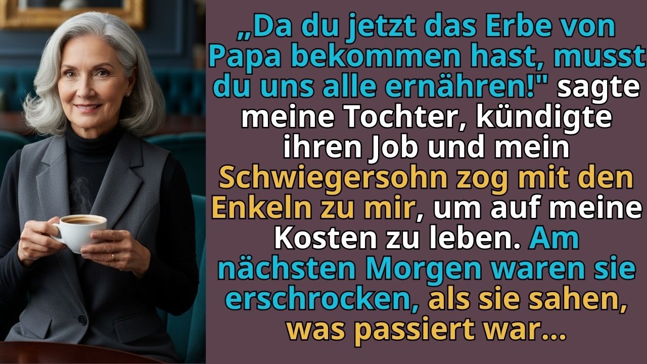 „Du hast das Erbe von Papa bekommen, jetzt musst du uns alle ernähren“, sagte meine Tochter und ich!