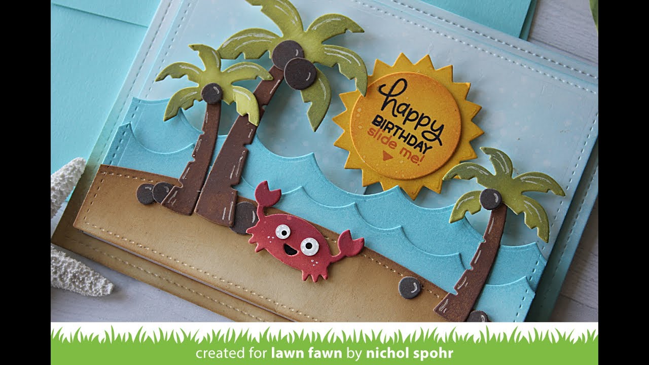 Lawn Fawn | Tiny Tags Sayings Birthday Slider Scene Card