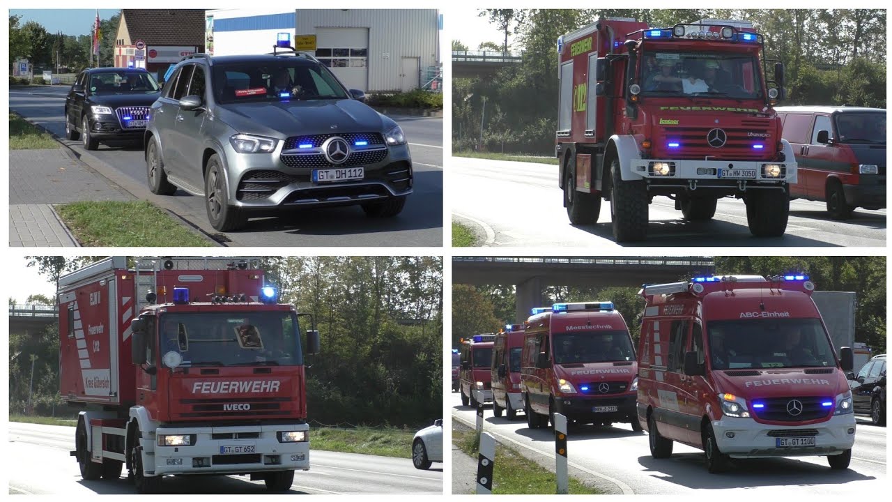 [Katastrophenfall auf Autobahn | ManV] Einsatzfahrten zur Großübung in Halle Westf. am 14.09.19